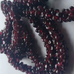 VTG 36" Raw Garnet Rope Necklace